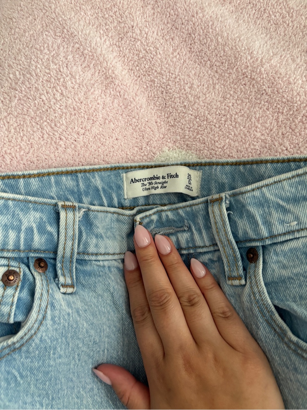 Abercrombie & Fitch Light Wash High-Rise Straight Jeans